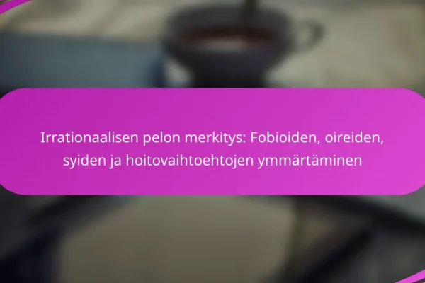 Irrationaalisen pelon merkitys: Fobioiden, oireiden, syiden ja hoitovaihtoehtojen ymmärtäminen