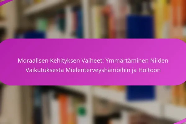 Moraalisen Kehityksen Vaiheet: Ymmärtäminen Niiden Vaikutuksesta Mielenterveyshäiriöihin ja Hoitoon