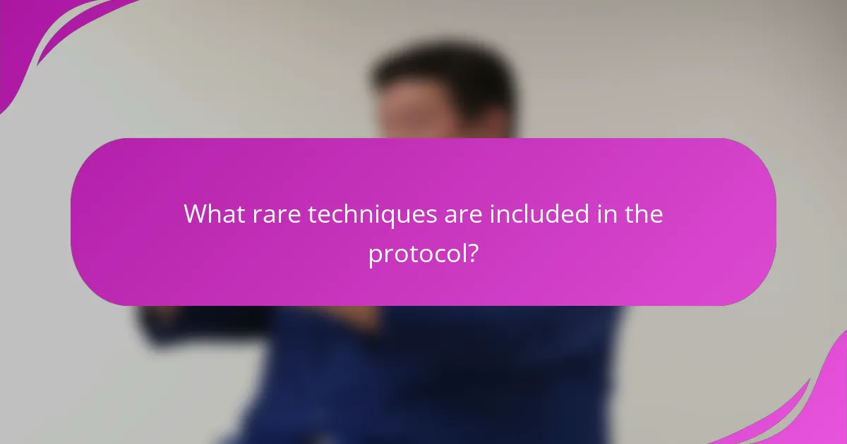 What rare techniques are included in the protocol?
